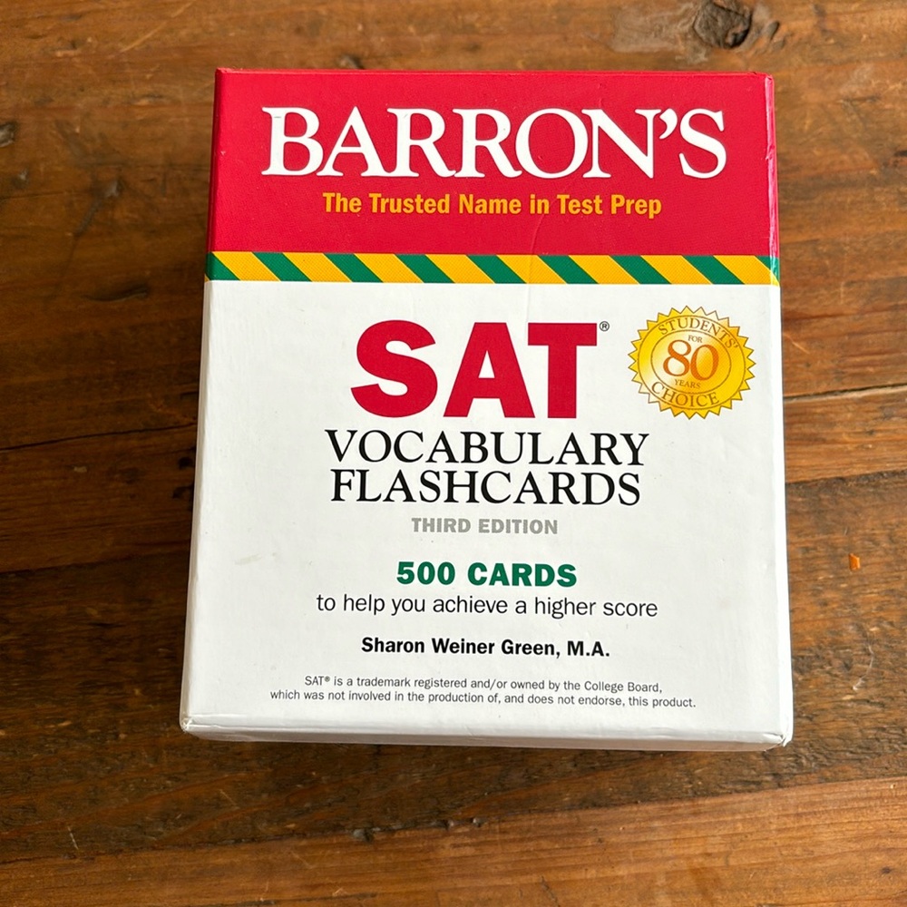 Barton’s SAT new vocabulary cards